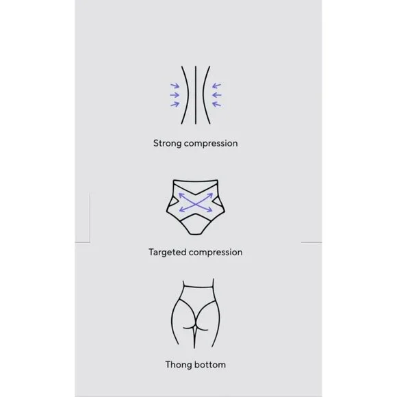 Honeylove Strong Support Mid-Waist Superpower Thong Sand Size Medium